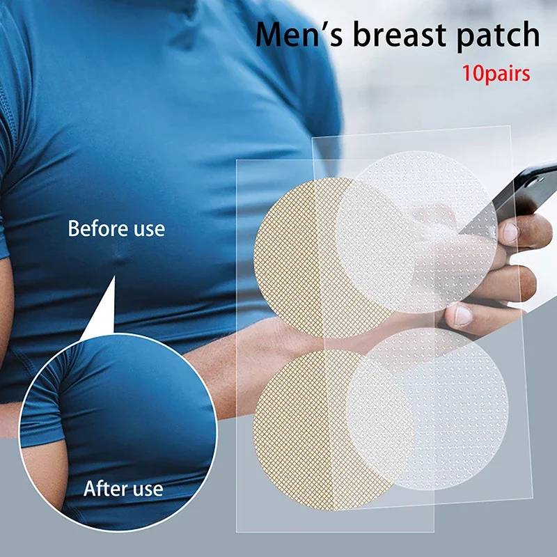 20Pcs/10 blätter Männer Nippel Abdeckung Einweg Unsichtbare Shirts Strumpfhosen Anzug Anti-buchtung Nippel Aufkleber Weiche Atmungsaktive wasserdicht