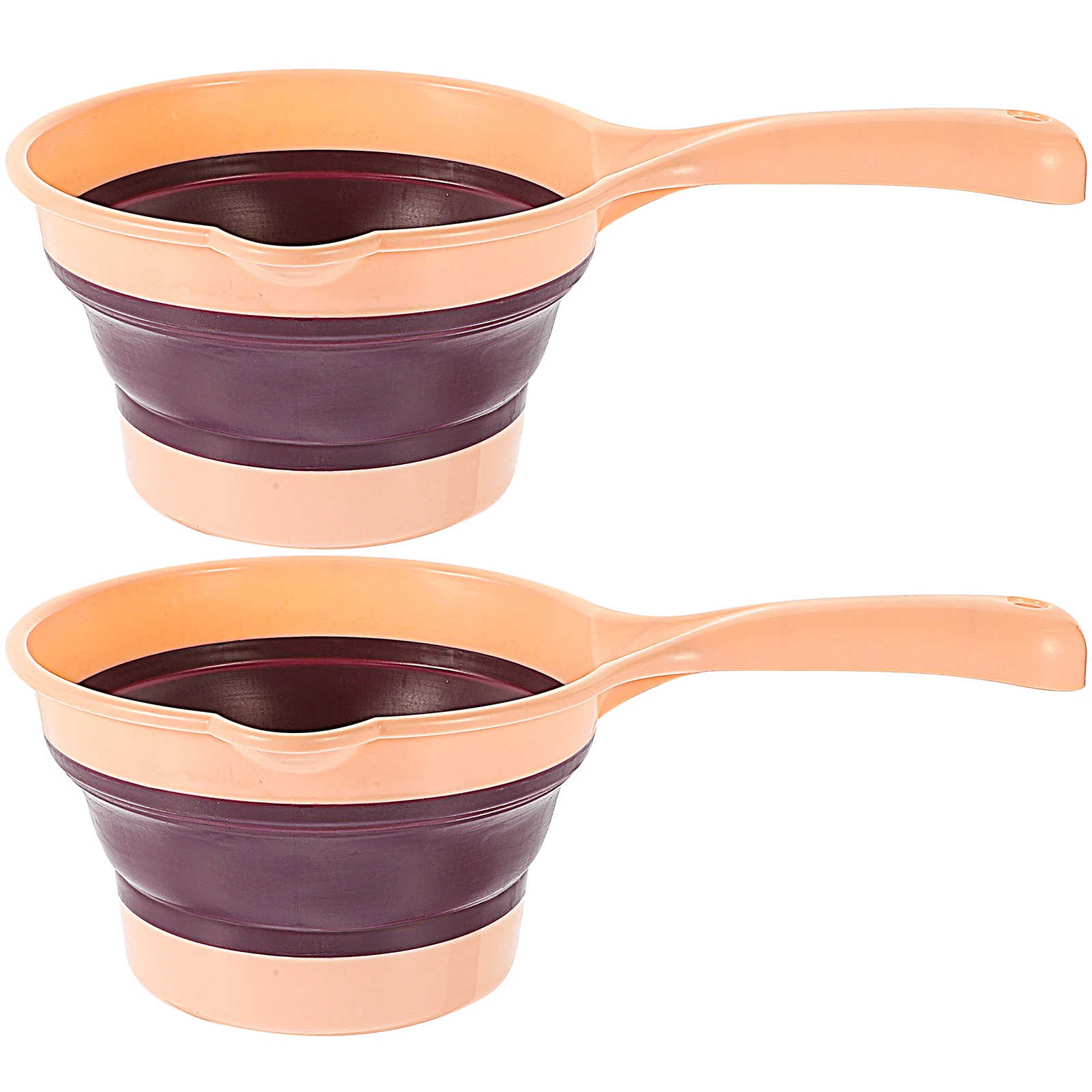 

2Pcs Pink Plastic Folding Water Ladle Kitchen Ladle For Home And Restaurant
