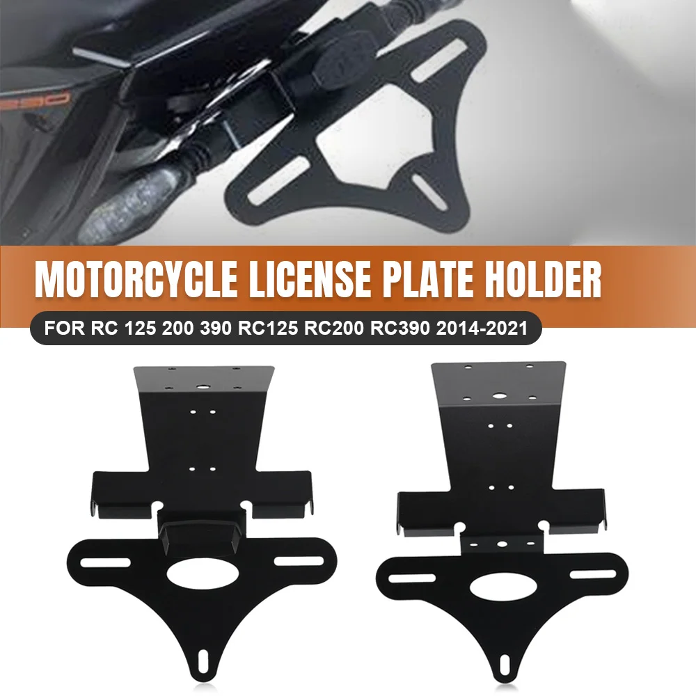 

Motorcycle Accessories For RC 125 200 390 RC125 RC200 RC390 2014-2018 2019 2020 2021 License Plate Holder Number Plate Bracket
