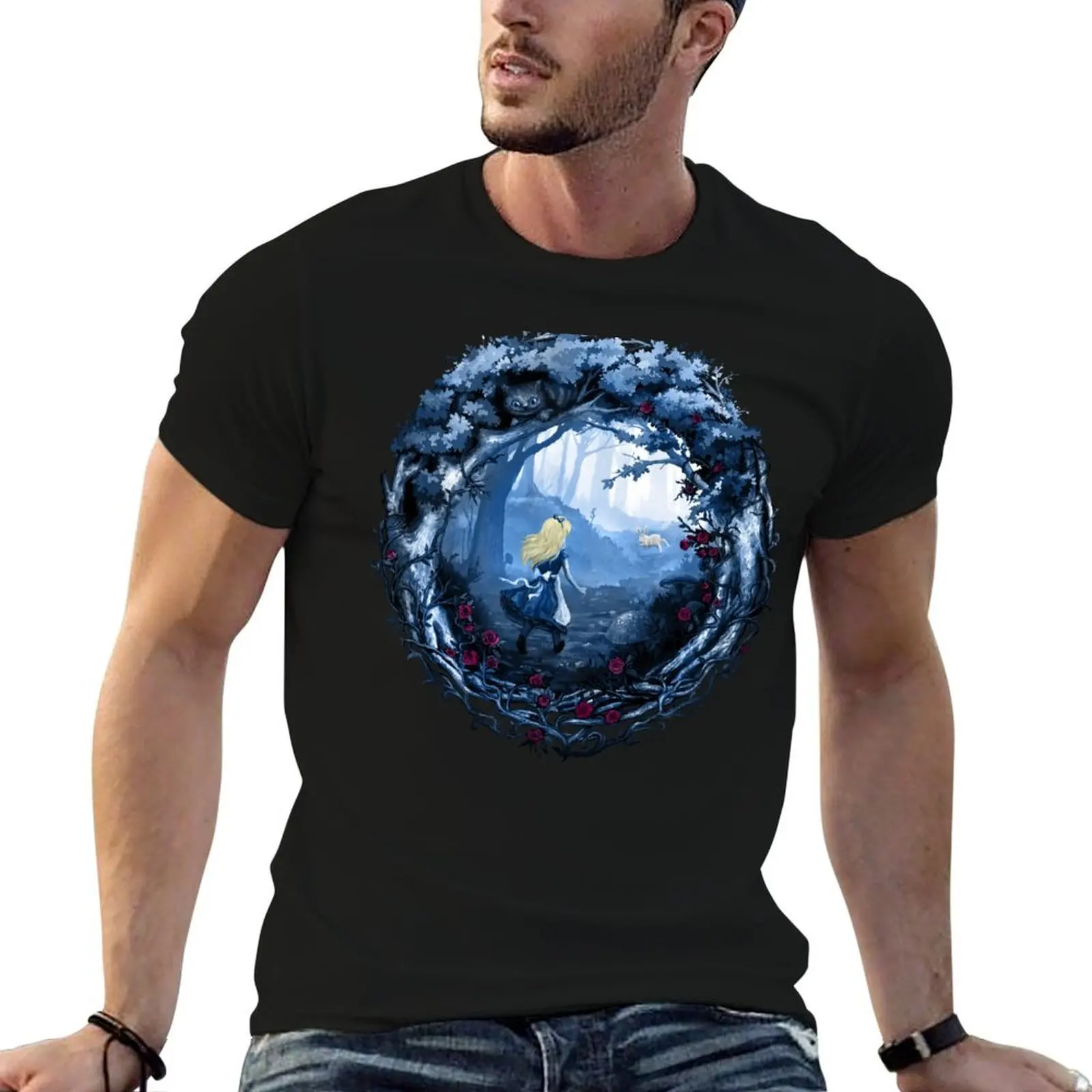 Follow the Rabbit T-Shirt quick drying anime clothes t shirts for men graphic
