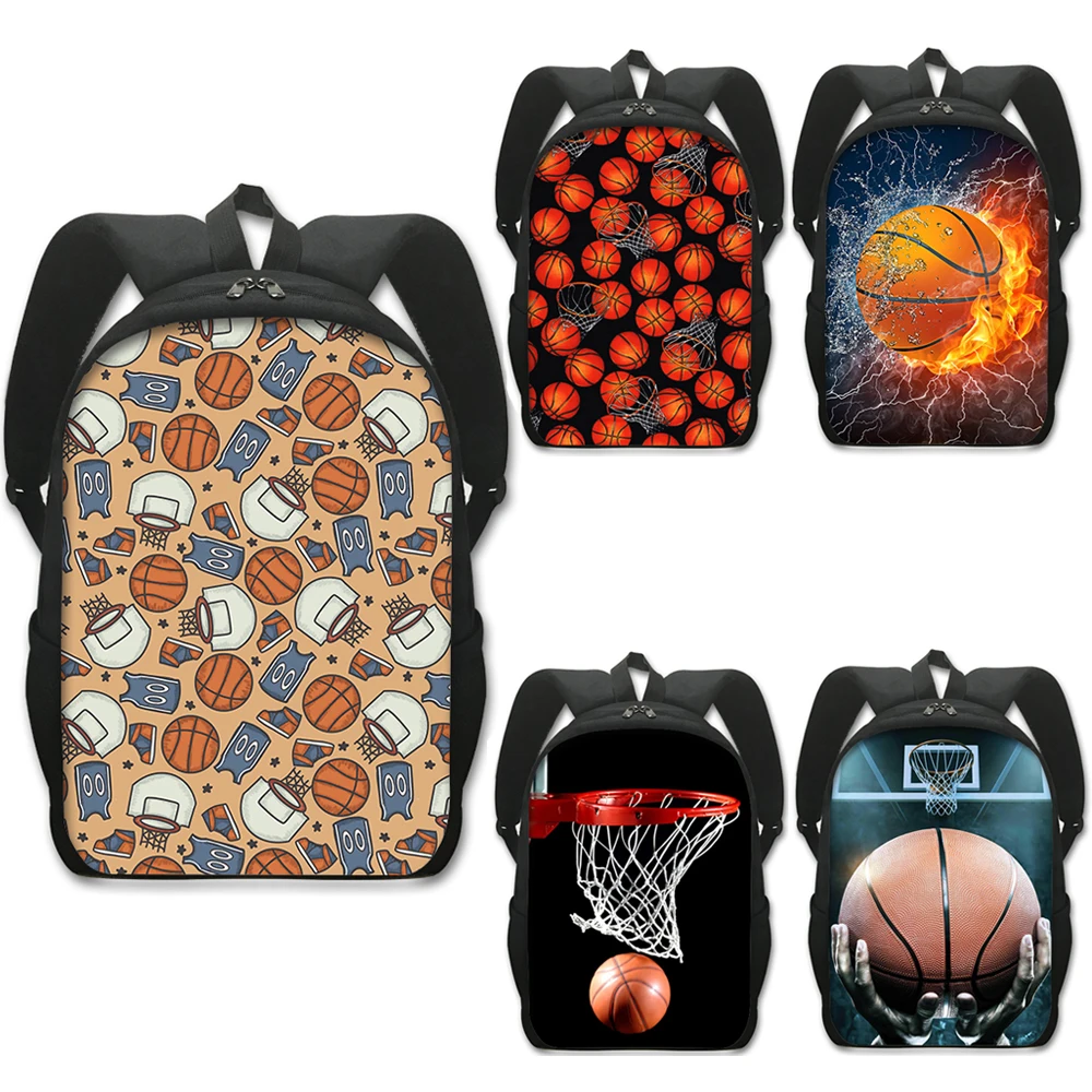 

Basketball Print Backpack for Teenager Boys Children School Bags Men Rucksack Outdoor Travel Bag Laptop Sports Backpacks