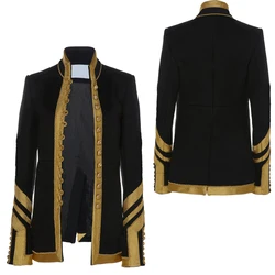 Adult Women Black Army Hussars Cosplay Jacket Regimental Long Military Coat Costume British Army Civil War Military Costume Coat
