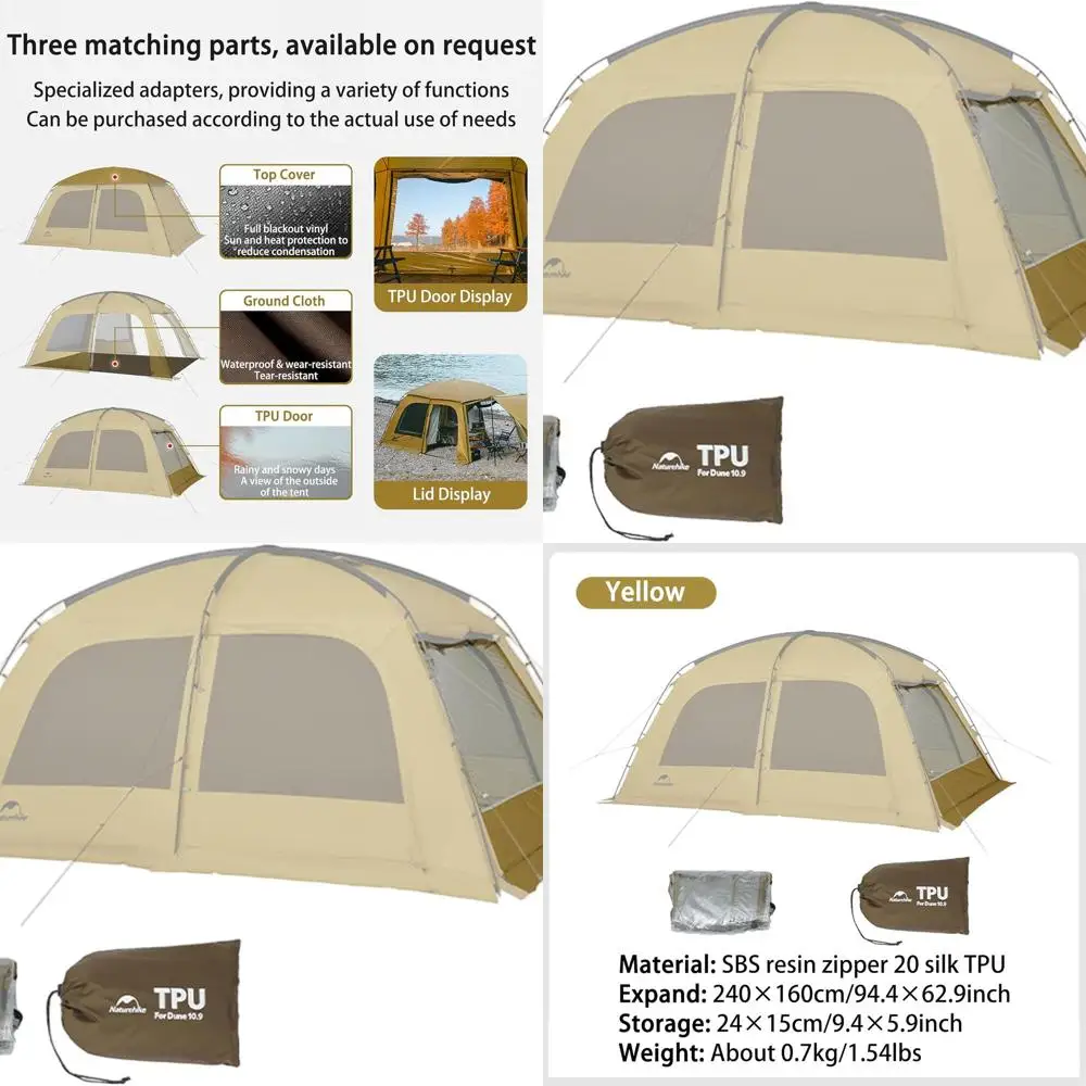 

4-Season 117 sq ft Waterproof Camping Tent for 2-4 People, Suitable for Family Adventures