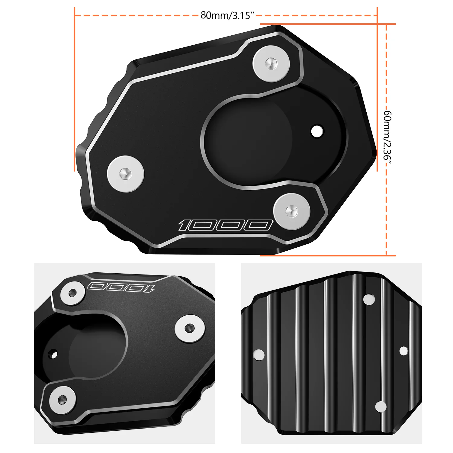 For Kawasaki Z1000 Z1000R Z1000SX NINJA1000 Z 1000 R SX NINJA 1000 SX 2010-2025 2024 Motorcycle Kickstand Pad Foot Side Stand