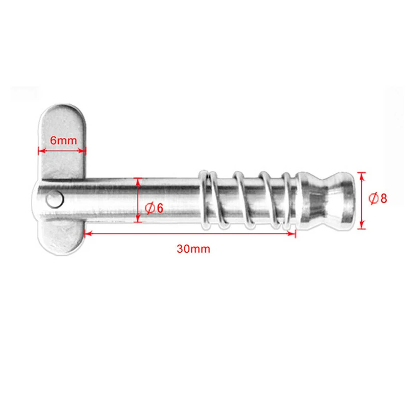 1pcs Boat Bimini Top Quick Release Pin 1/4 inch 6mm with Drop Cam & Spring Marine Grade 316 Stainless Steel Boat Deck Hinge Pins