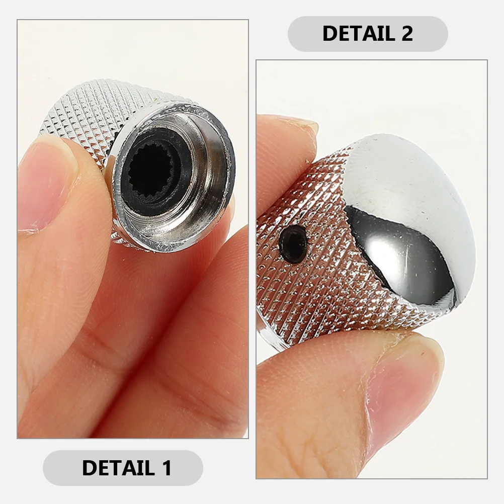 

4Pcs Metal Control Knobs for Electric Guitar Bass Volume Tone Replacement Stylish Durable Easy Adjust Electric Guitar Knobs
