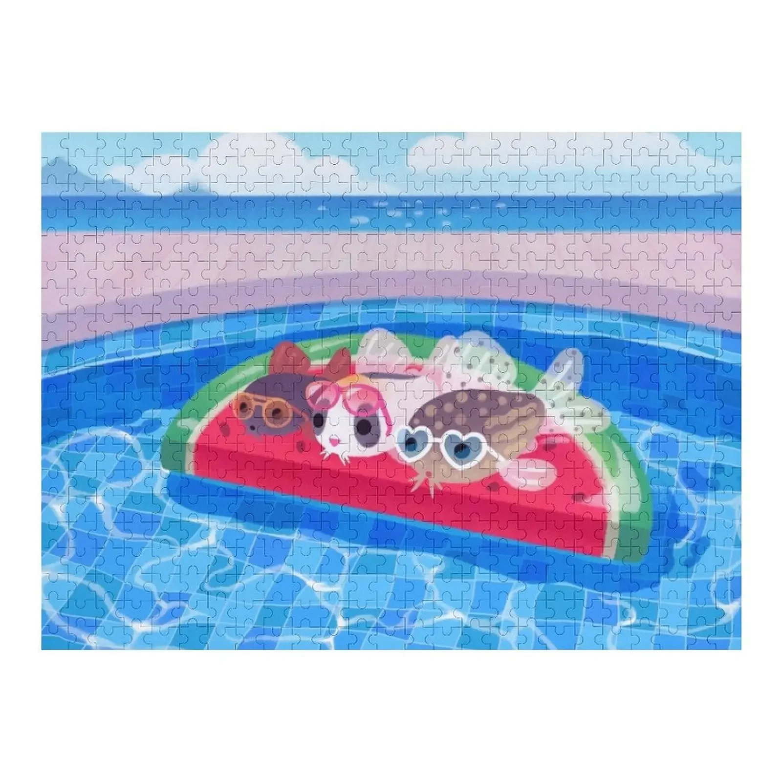 

Cory cats in the swimming pool Jigsaw Puzzle Wood Photo Personalized Scale Motors Custom Kids Toy Custom With Photo Puzzle