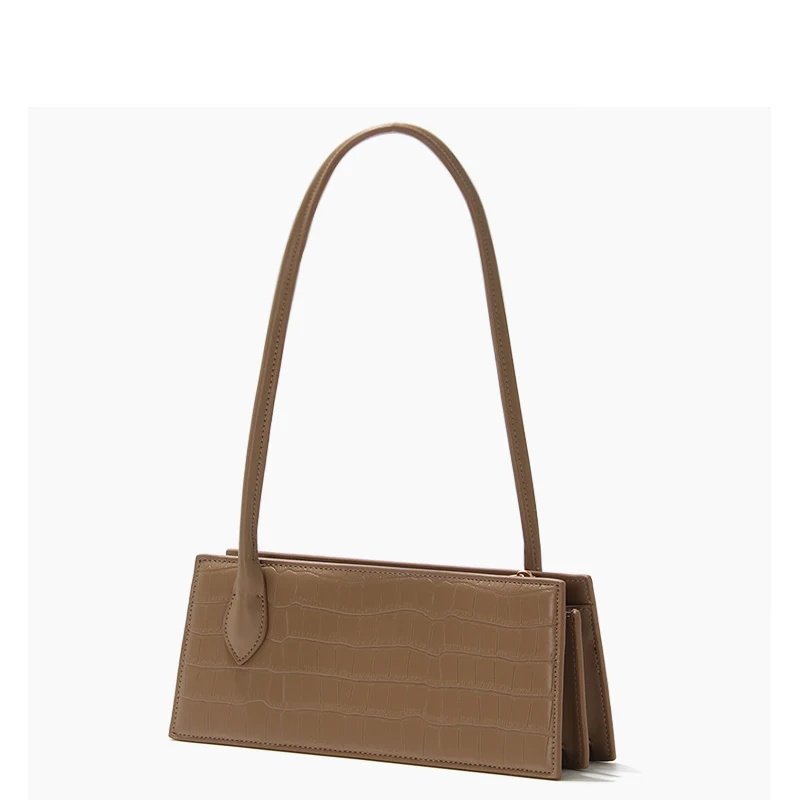 

2025 Spring/Summer New Small Design Simple Underarm Bag Fashion Leather Single Shoulder Stick Bag Women's Handbag