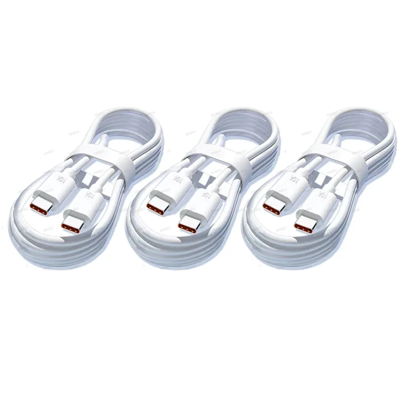 NNBILI Universal 120W 10A Dual Type-C Fast Charger Cable 3-Pack 3