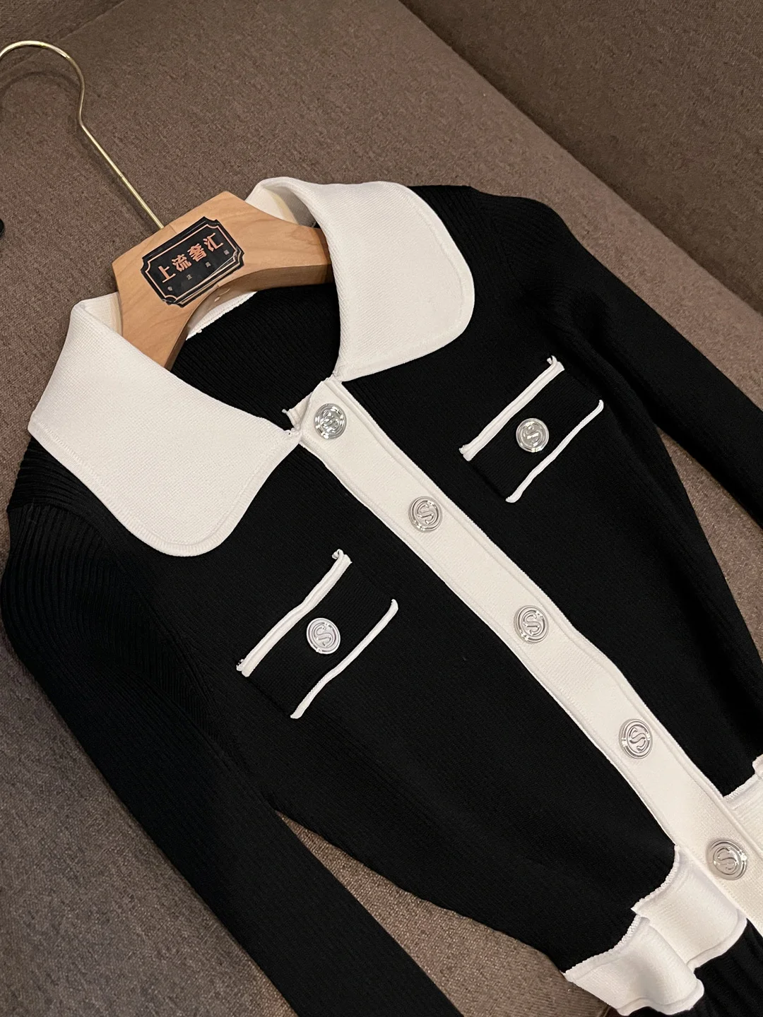 Ele محبوك طويل Sve مطوي سليم صالح الدكتور Faionable الخريف الشتاء جديد Sle جولة Ne زر واحد Ci تخفيف...