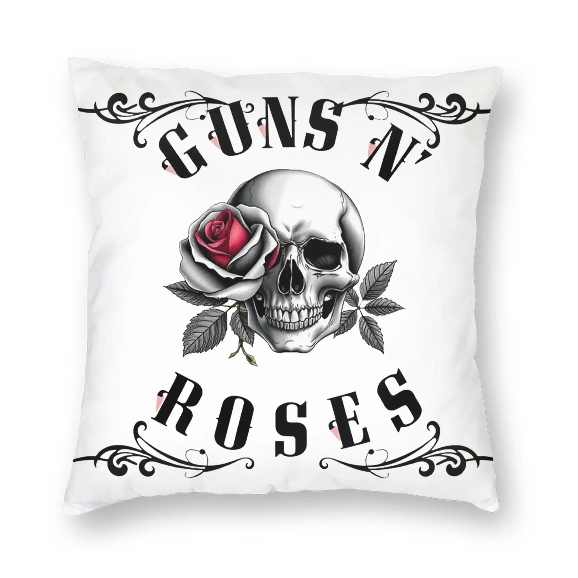 Rock Music Band G-Guns N Roses Pillowcase Soft Fabric Cushion Cover Decor  Throw Pillow Case Cover Home Square 18''