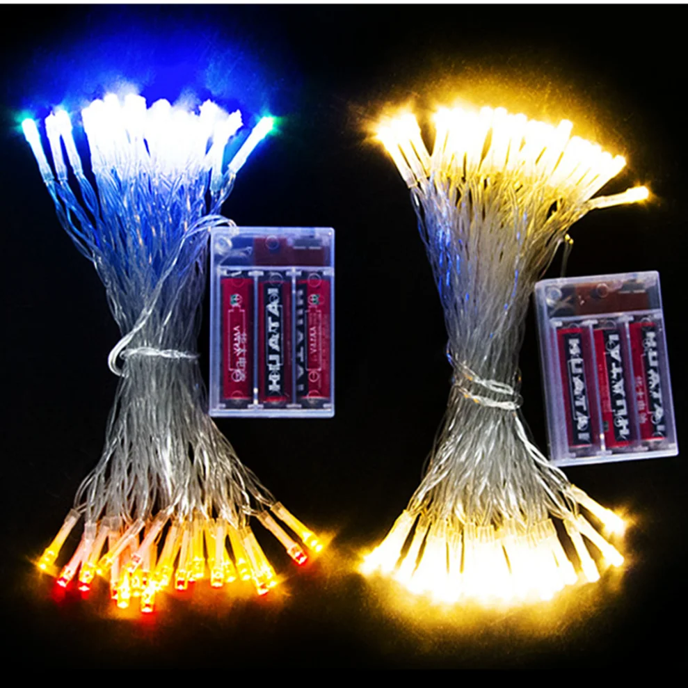 5/10M Scatola batteria Lampada a corda Ghirlanda Albero di Natale Fata Catena luminosa Impermeabile Casa Festa di nozze Decorazioni per le vacanze all'aperto