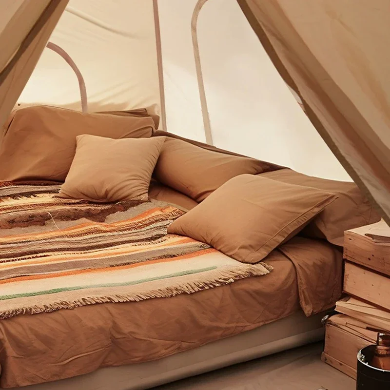 Tents Camping Easy Setup Outdoor Thickened Equipment Tent Portable Picnic Waterproof Camping Family Yurt Camping Tent