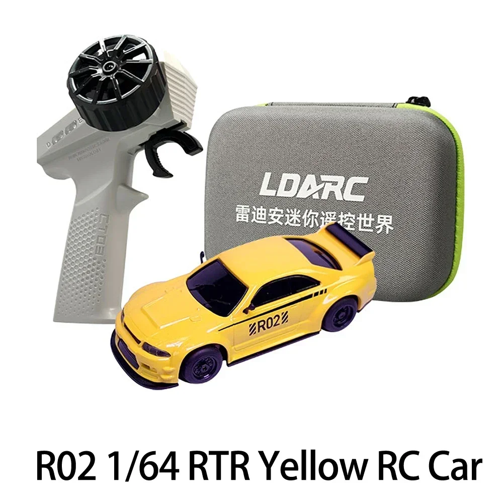 LDARC R02 1/64 مقياس RTR RC سيارة صغيرة التحكم عن بعد سباق السيارات للبالغين الاطفال منضدية سطح المكتب اللعب هدية BNR