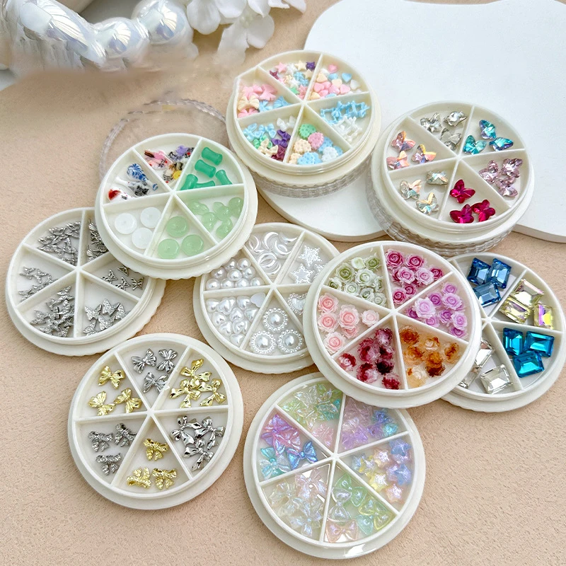 ชิ้นส่วนเล็บประกายระยิบระยับศิลปะพลอยเทียมคริสตัลอัญมณีเครื่องประดับลูกปัดทำเล็บอุปกรณ์ทำเล็บอุปกรณ์ประดับตกแต่งสำหรับมืออาชีพ