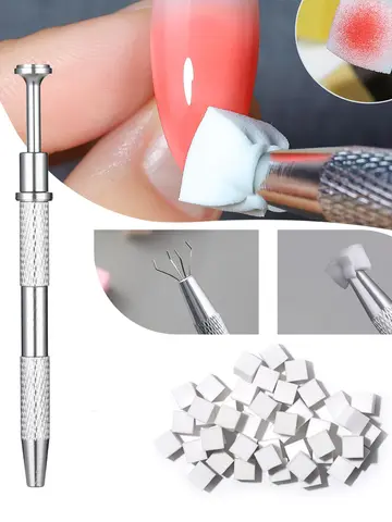 50/300Pcs Nail Art Sponge Set With Grabbing Pen Manicure Creative Nail Sponge Gripper Tool Nail Art Tools Manicure Accessories