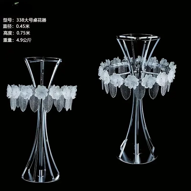 Factory direct sales of new wedding props creative table flower ware electroplated wrought iron non-luminous wedding hall