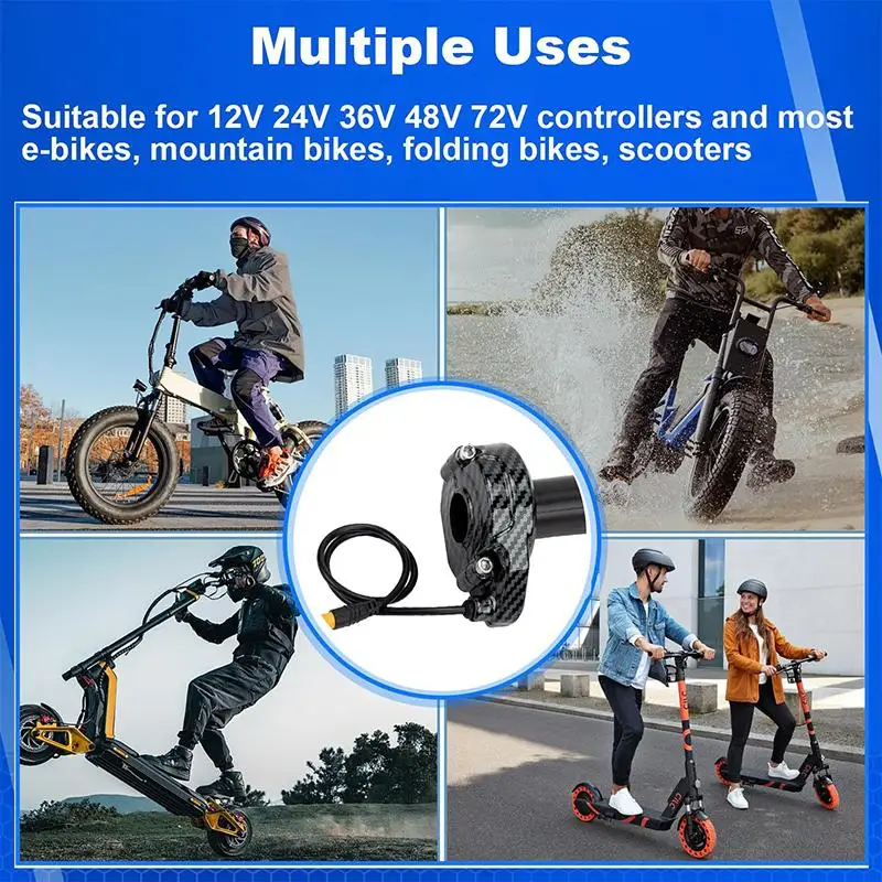 Motorcycle 3 Pin Electronic Throttle Handle Universal Weather Resistant for Light Bee Motocross Off-road Enduro