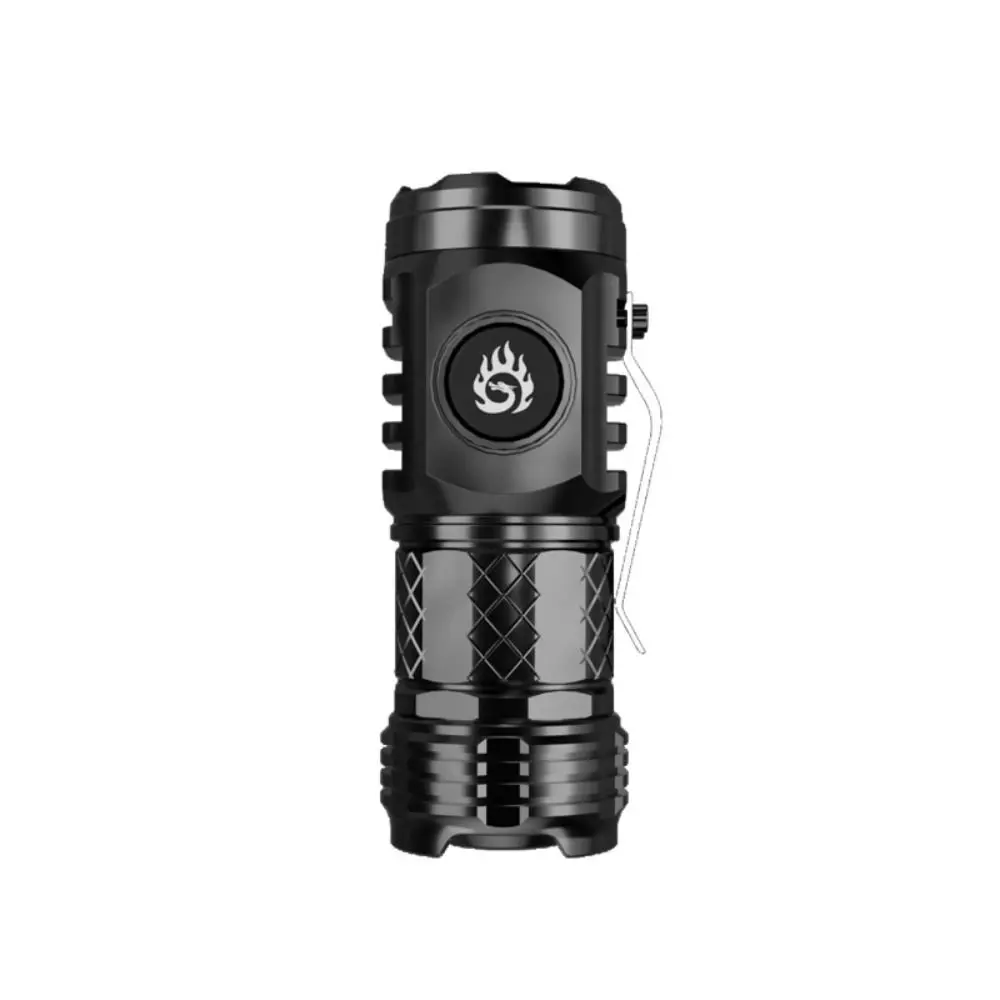 Mini Super Bright Flashlight Three Eyes Waterproof Small Torch Flash USB Hat Clip Light Hiking