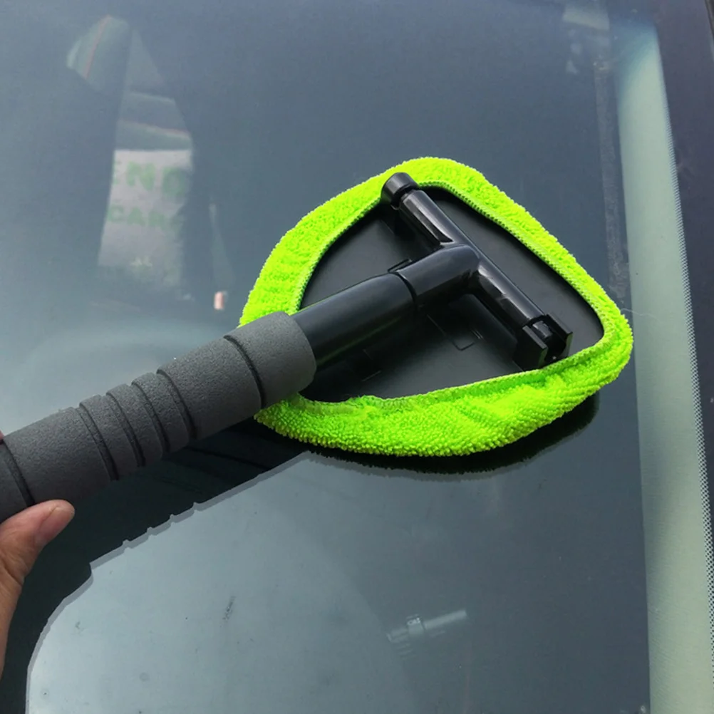

2Pcs Glass Cleaning Brush Windshield Cleaner Interior Exterior Window Wash Triangular Head Long Handle Car Auto Wiper Dirt