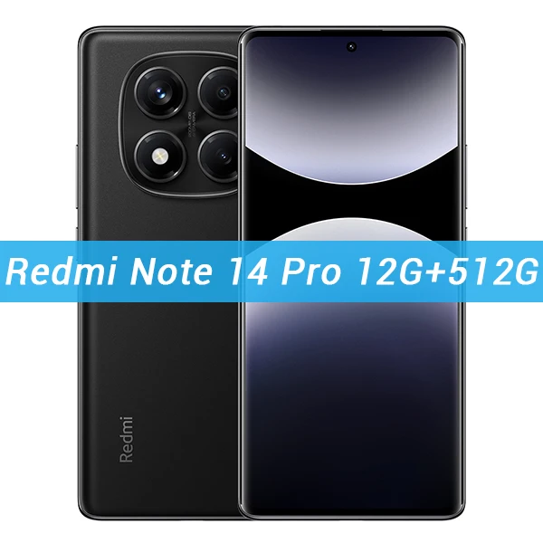 Xiaomi Redmi Note 14 Pro 4G Global Version NFC Cellphone 6.67'' AMOLED Display 256GB 512GB MTK Helio G100-Ultra 200MP AI Camera