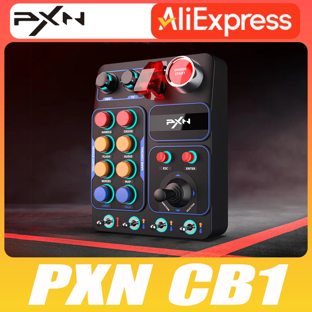 

Pxn Cb1 Racing Simulator Central Control Box Control Box For Euro Truck Simulator Racing Multifunctional Key RGB Gamer Accessory