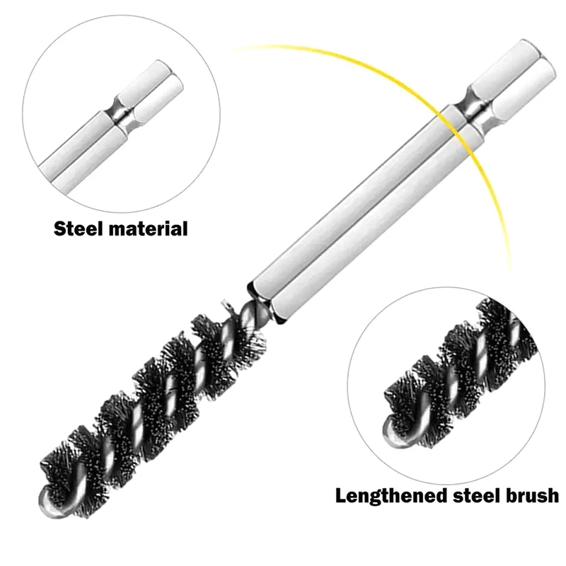 Golf Clubs Head Hosel Brush Electric Drill Wire Brush Hexagonal Rod Golf Iron Head Rust Remover Brush Golf Club Cleaning Polish