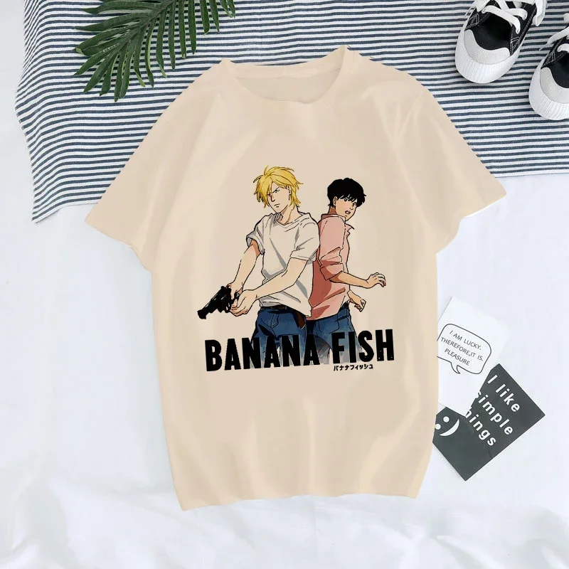 Banana Fish T Shirt Men Kawaii Summer Tops Hot Japanese Anime Cartoon T-shirt Funny Manga Graphic Tees Unisex Tops Tshirt Male