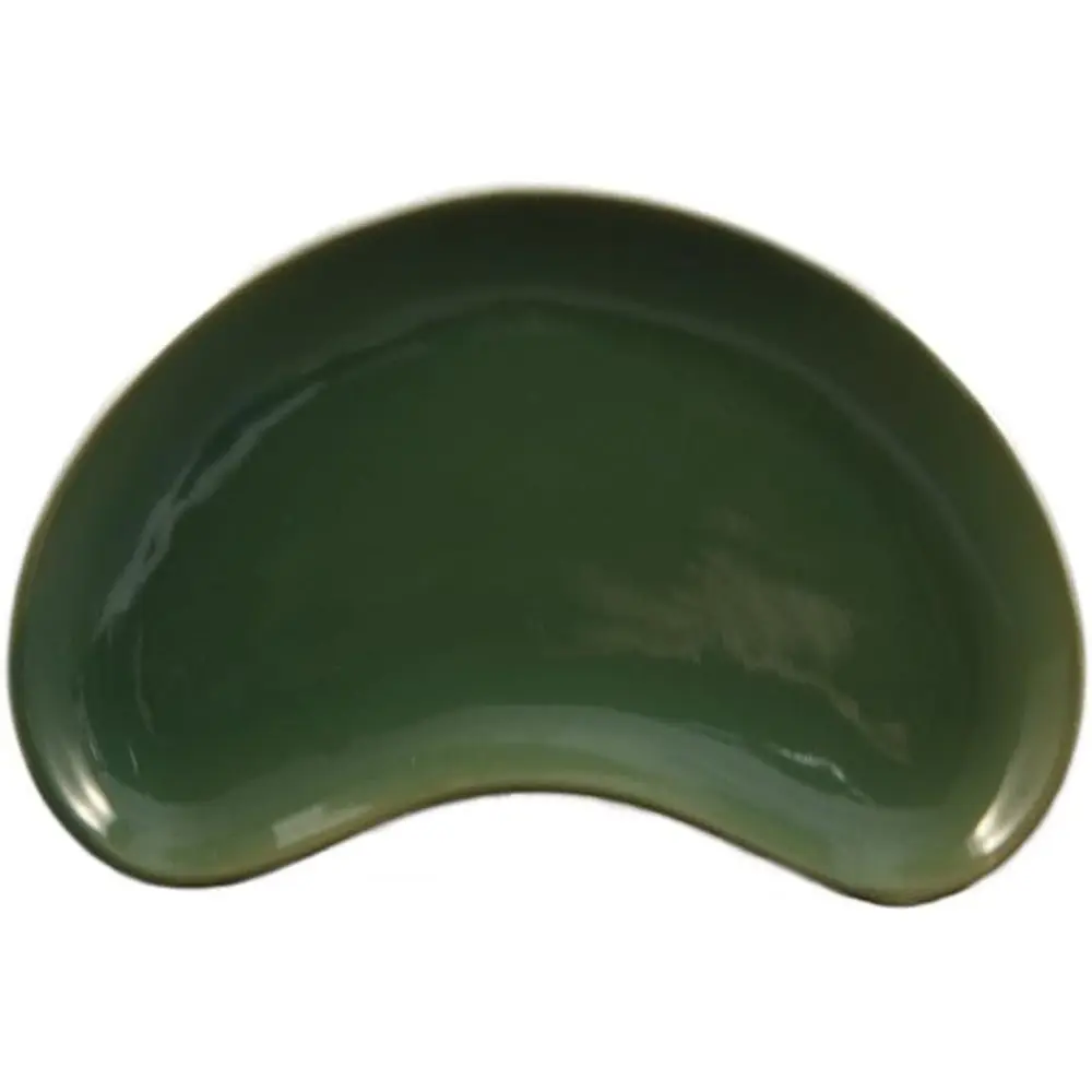 

Green 8-3/4 x 5 x 3/4 Crescent Salad Plate, Set of 36