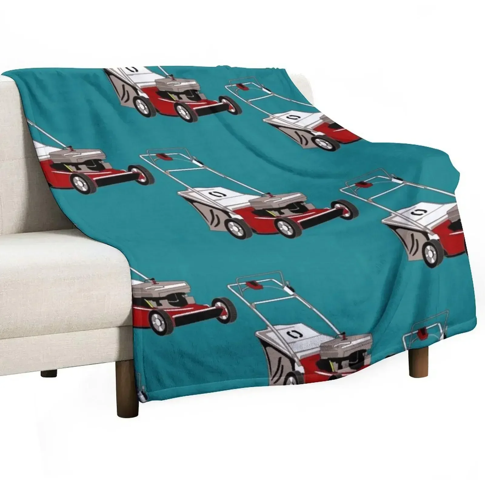 Lawnmower with Bagger Throw Blanket valentine gift ideas Bed Fashionable blankets and throws Blankets