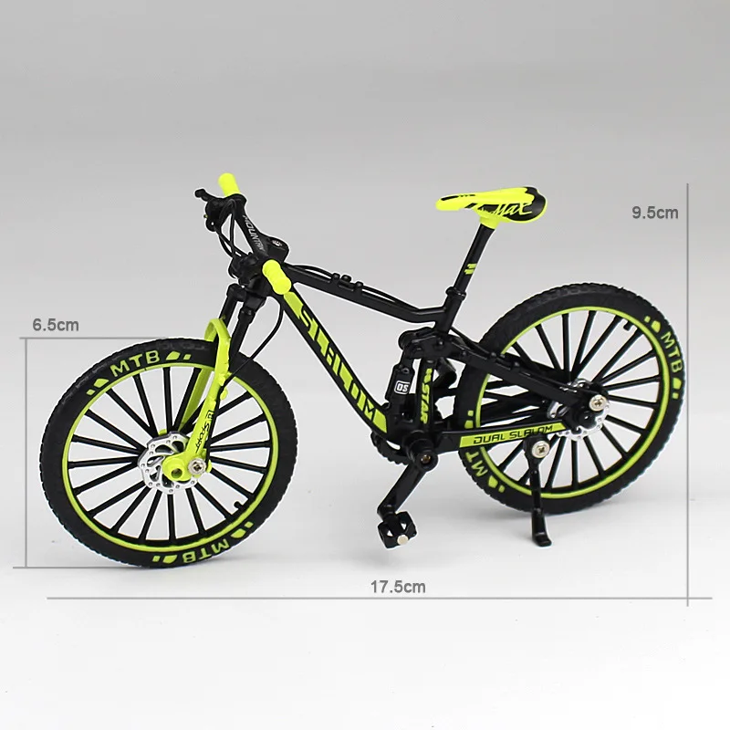 Mini 1:10 Alloy Bicycle Model Diecast Metal Finger Mountain bike Racing Toy Bend Road Simulation Collection Toys for children