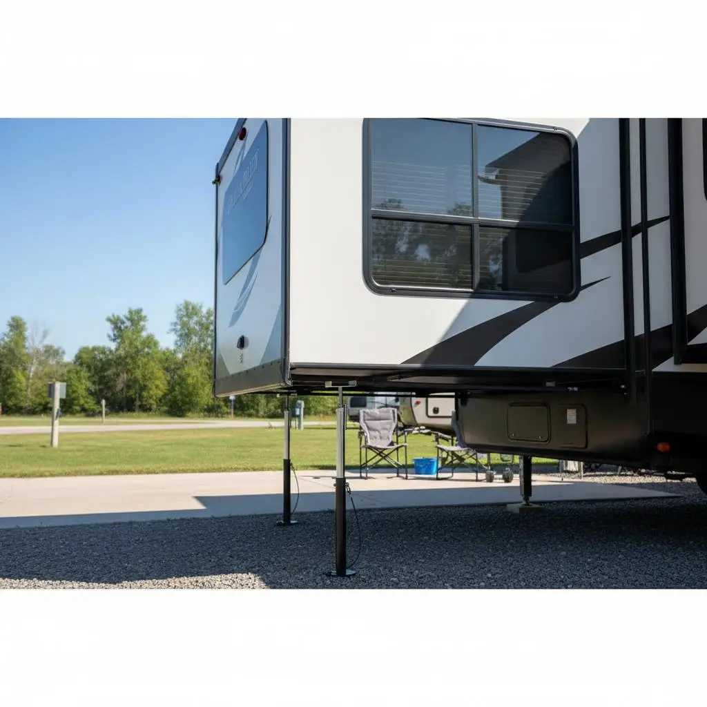 Slideout Stabilizing Stands 20"-48" For RV Camper Travel Trailer, 5000 lbs Capacity Heavy-duty Steel Construction Adjustable