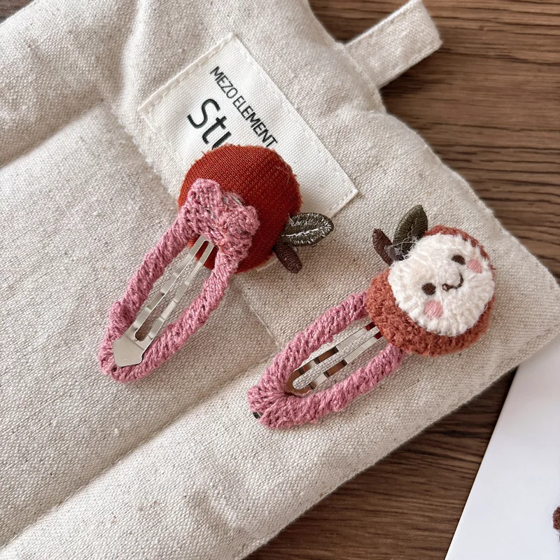 2 peças/conjunto 3d grampos de cabelo de animais inchados para crianças meninas inverno dos desenhos animados bb snap clipes bonito grampos de cabelo do bebê com design de animal de pelúcia