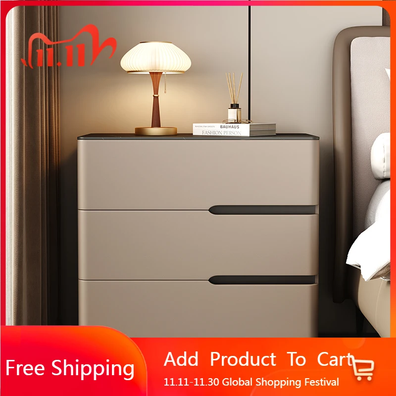 

Bedroom Mobile Nightstand Cabinets Drawers Luxury Storage Bedside Table Filing Cabinets Organizer Criado Mudo Trendy Furniture