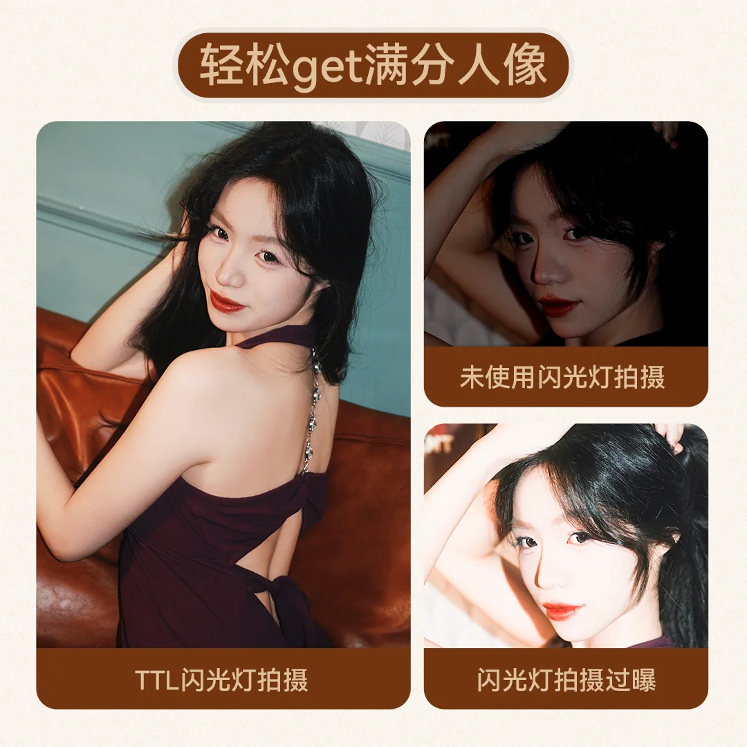 ZENIKO ZF08 TTL Mini Retro Flash Universal Hot Shoe Camera Flash Light for Sony ZVE10 A7M4 Nikon Z30 Canon R8 Fuji XT5 X100 XM5