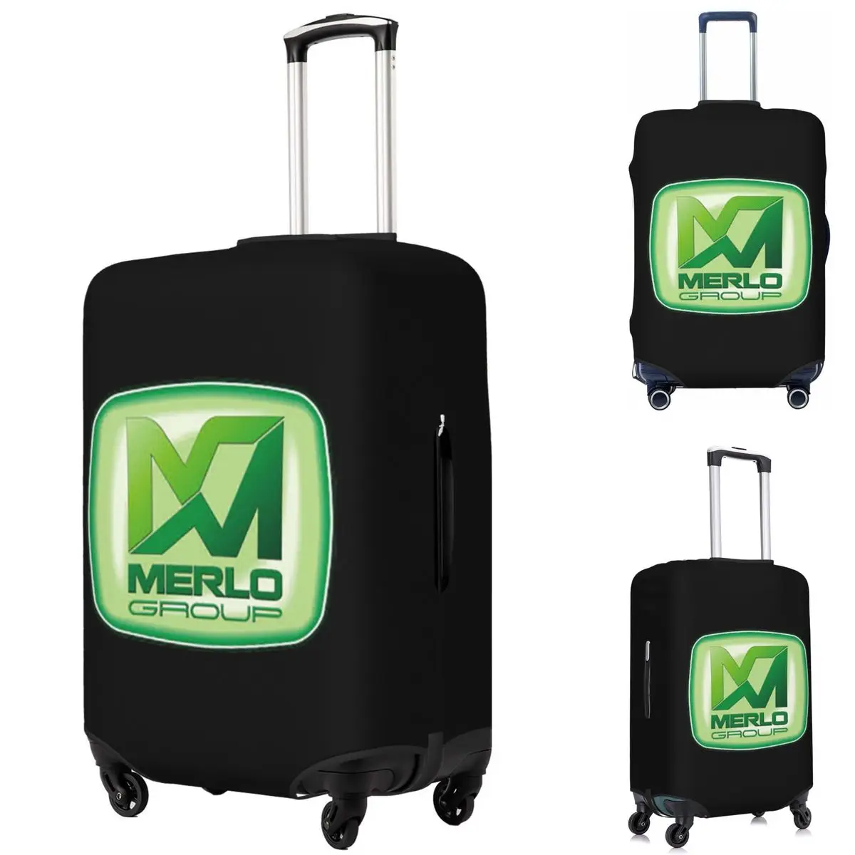 

Merlo Logo Suitcase Cover Protection Elastic Travel Luggage Protector Covers for 18-32 Inch