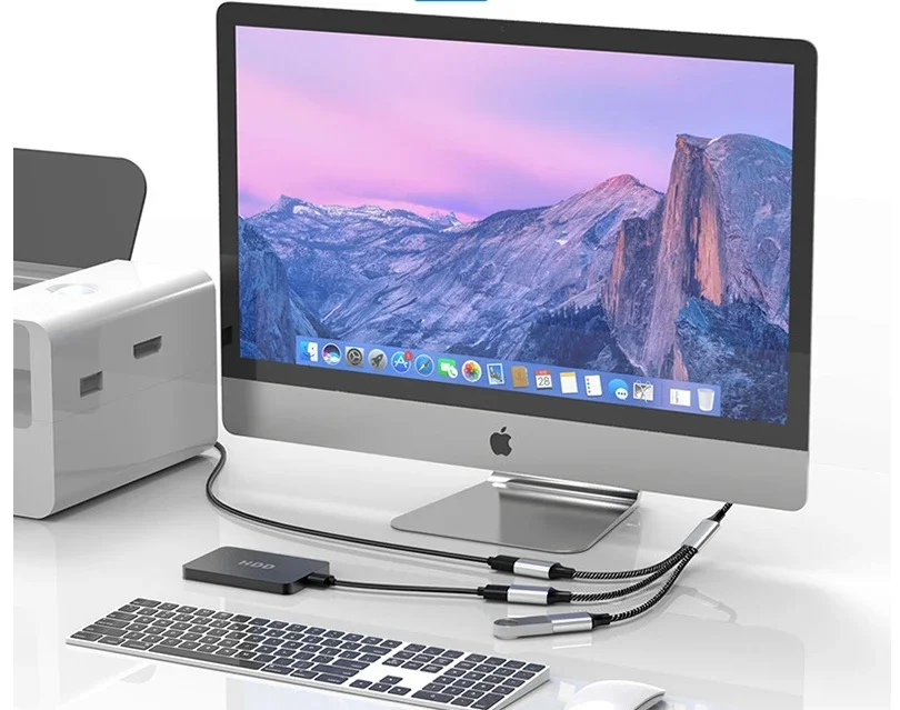 Cavo Splitter USB-C Maschio A 3 Femmine – Hub 1:3, Trasmissione Dati 480 Mbps, Per Mouse, Tastiera E Periferiche USB-C