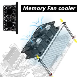 Memory heat dissipation bracket DDR4DDR5 memory full coverage heat RAM coolling bracket Fan cooler rack pc accessories