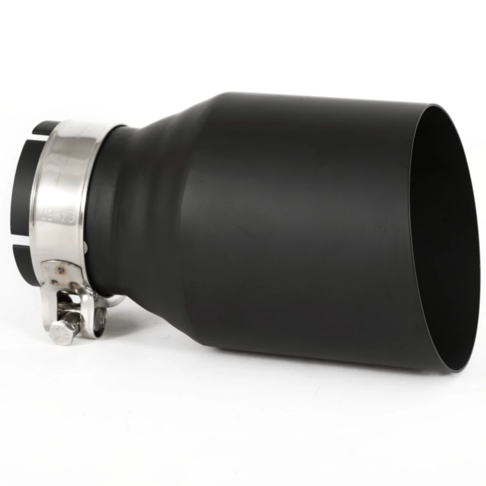 1PCS 304 Stainless Steel Universal Automobile Exhaust Pipe Black Muffler Car Accessorie Modification
