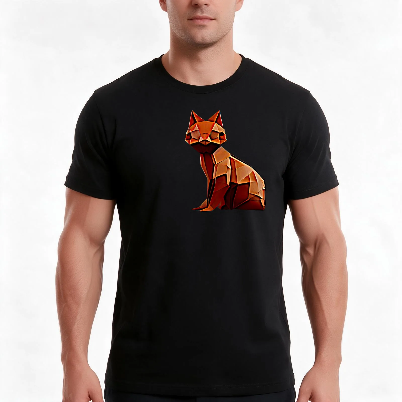 Bronze Cat T-Shirt, Summer Casual Cotton Tee, Oversized Streetwear Tops, Vintage Graphic Print, Loose Fit Short Sleeve