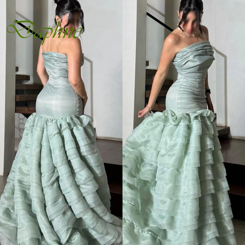 

Customized Elegant Strapless Sleeveless Evening Dress Delicate Satin Prom Dresses Temperament Homecoming Gowns For Woman
