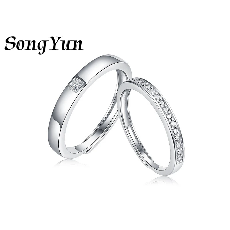 Anillo de Plata de Ley 925 con Moissanita de la Marca SONGYUN, Anillo de Compromiso para Esposa o Amante, Chapado en Oro Real de 18K, Joyería Patentada SYT
