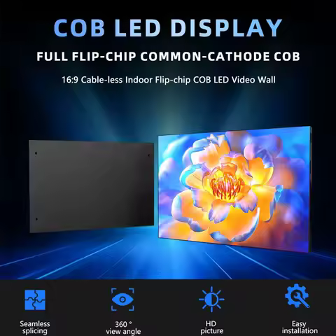 Factory P1.56 COB LED Wall Screen 600x337.5 Ultra-thin Module Matrix Panel 4K HD Indoor 3840Hz Aluminum Box Display Screen