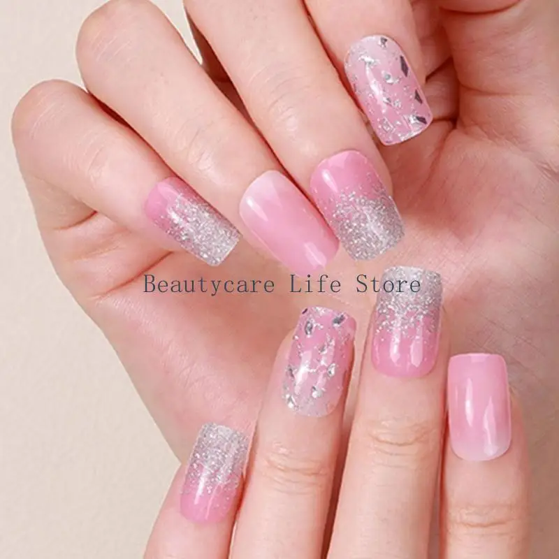 

652C Bronzing Gels Nails Stickers French Styles Nails Art Stickers Nails Polish Wraps Cured Gels Nails Strips