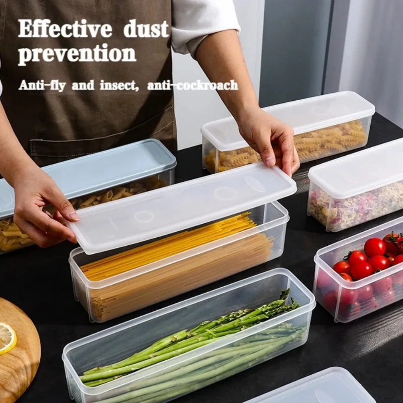 Kitchen Noodle Spaghetti Container Household Cereal Preservation Storage Box with Cover Spaghetti Box Kitchen Food Container