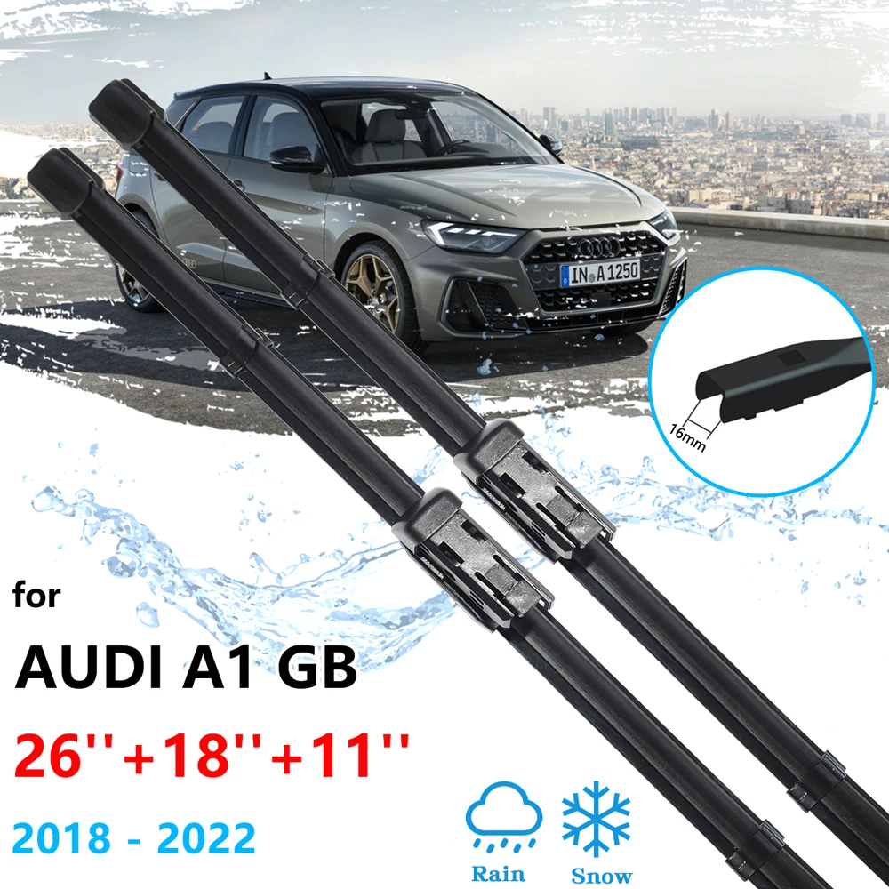 For Audi A1 GB 2018 2019 2020 2021 2022 Sportback Front Rear Wiper Blades Kit Back Window Windshield Windscreen Car Accessories