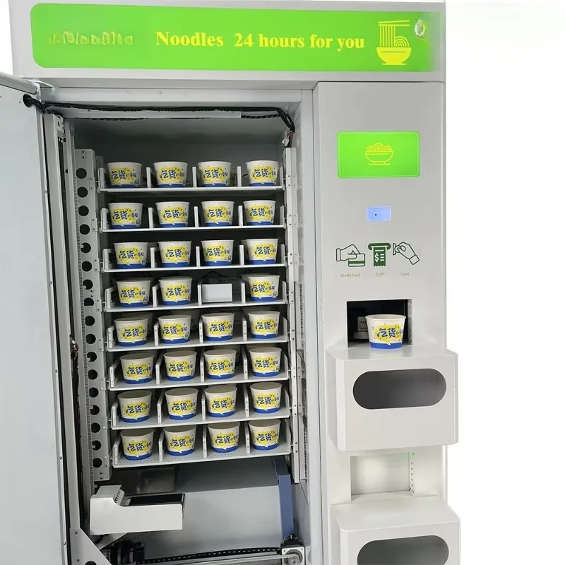 مصنع براءات الاختراع الجديد للأغذية الساخنة 55 بوصة تعمل باللمس آلة بيع المعكرونة قوانغدونغ