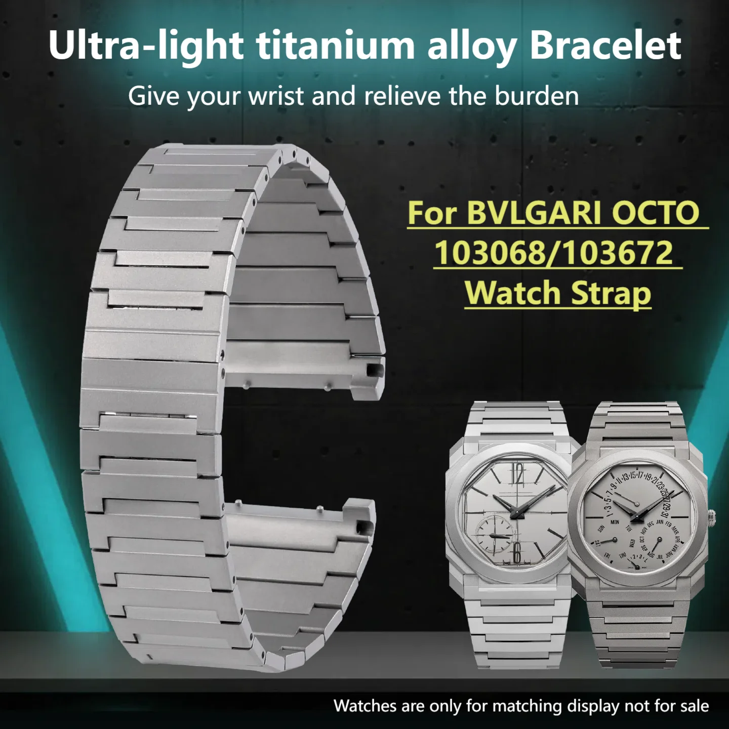 Ultra Lightweight Titanium Alloy Watch Strap For BVLGARI OCTO FINISSIMO 102713 103068 102031 Metal Watch Chain 30mm Bracelet Men