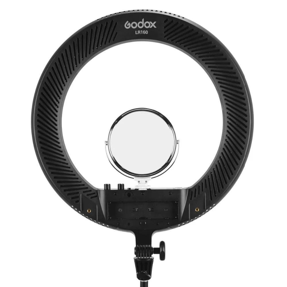 Godox LR160 18 واط 3300 كيلو-8000 كيلو درجة حرارة اللون قابل للتعديل شاشة LCD للبث المباشر ماكياج مصباح ليد LED مصباح مصمم على شكل حلقة مصباح