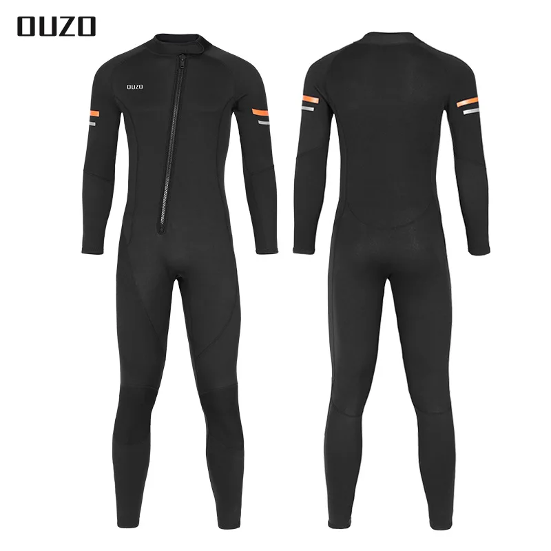 Front Zip Wetsuits for Men Women, Full Body Diving Suit Wet Suit, 1.5MM Neoprene Diving Snorkeling Surfing Thermal Swimsuit